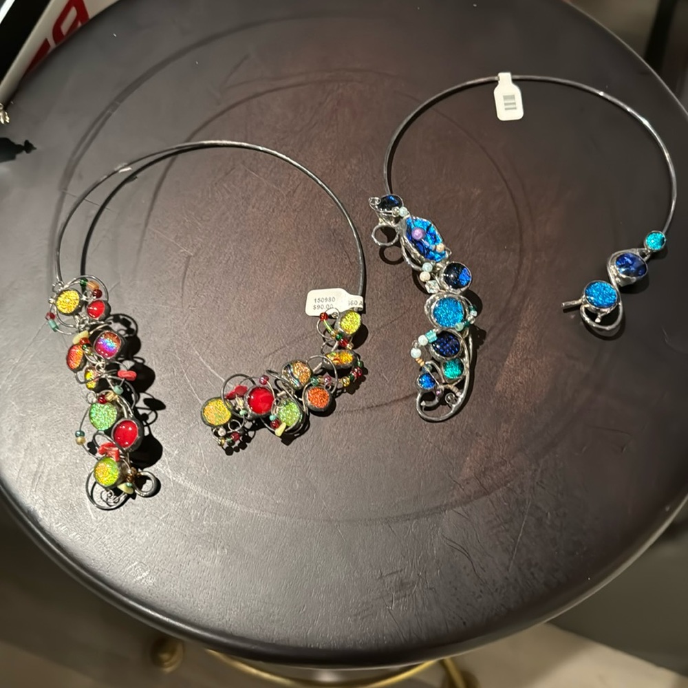Eclectic art deco necklaces